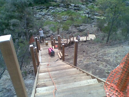 Steps under construction